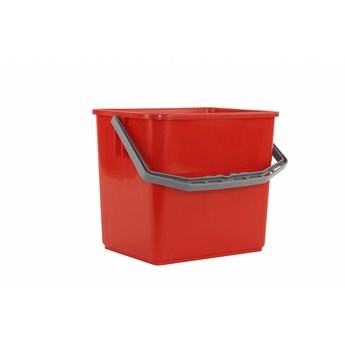 Emmer voor werkwagen 6 ltr rood